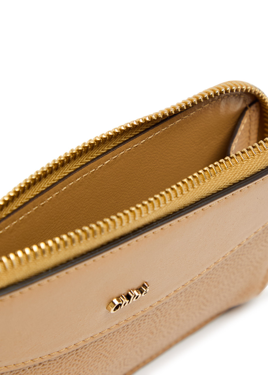 Chloe Charm-embellished Pebbled Leather Wallet - 4