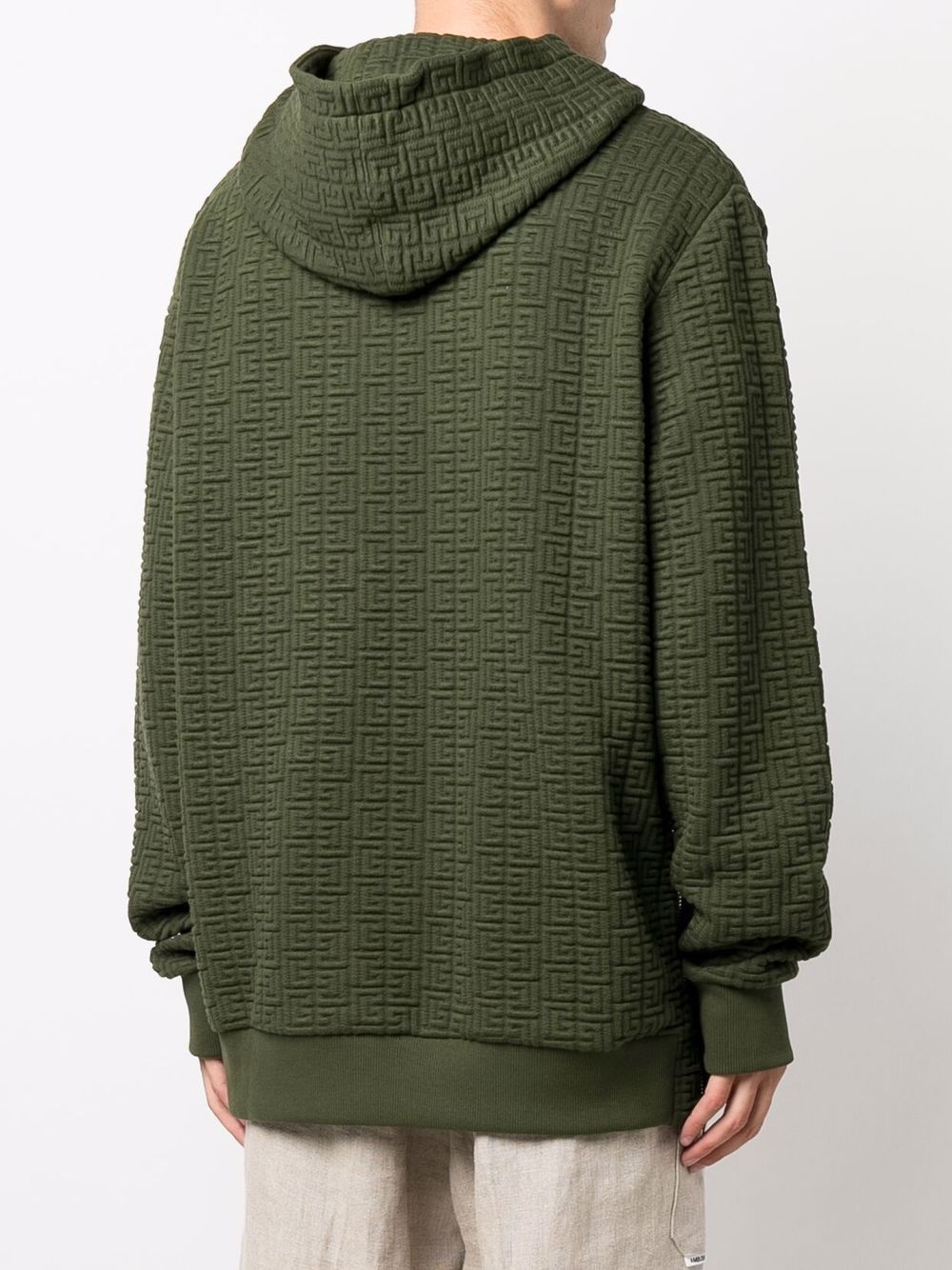 monogram-embossed oversize hoodie - 4