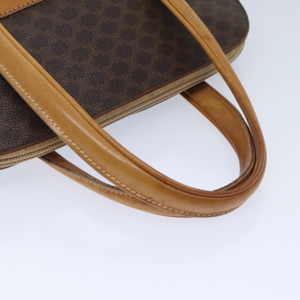 CELINE Macadam Canvas Hand Bag Pvc Brown - 7