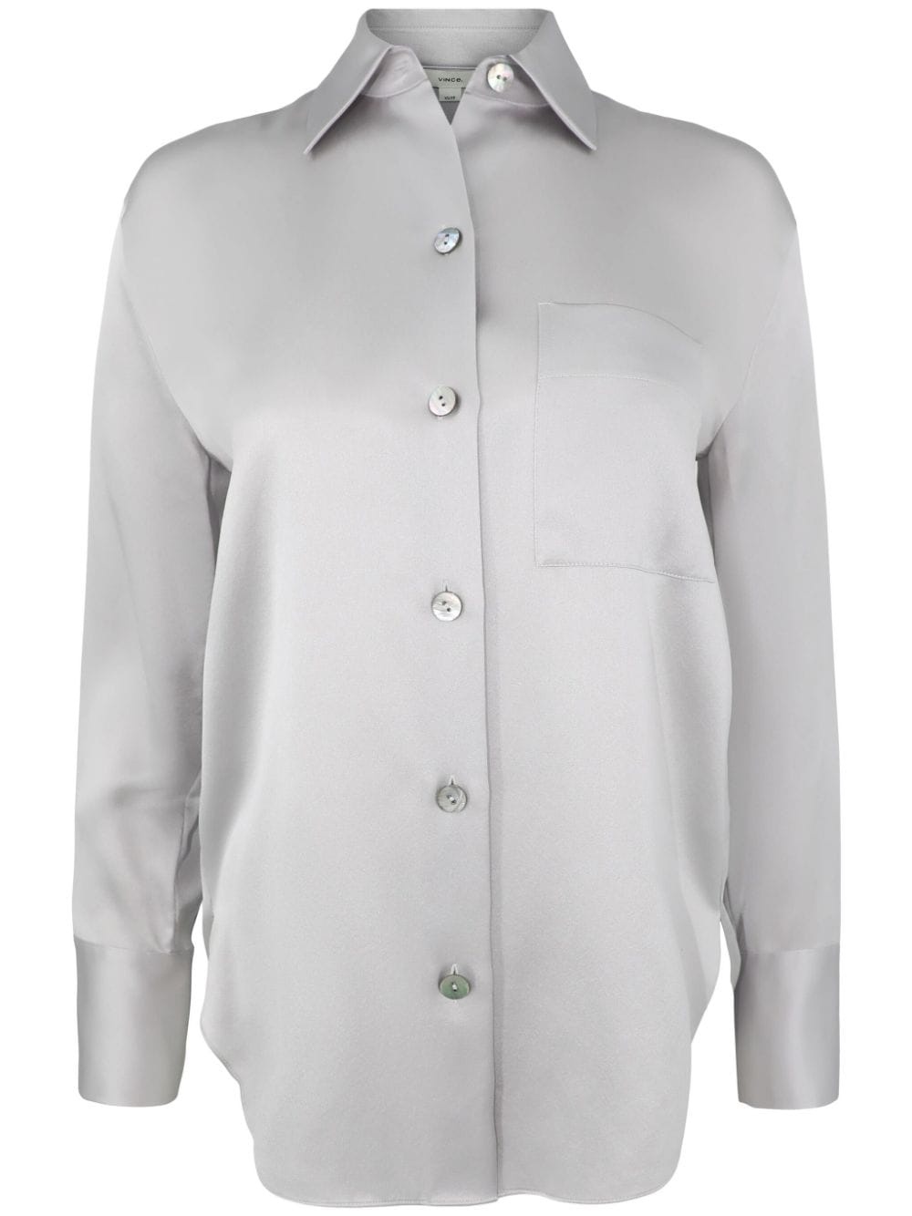 long-sleeve silk shirt - 1