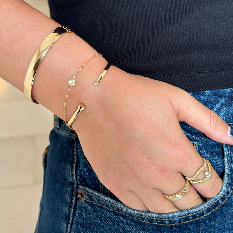 Gold Cigar Bangle 12