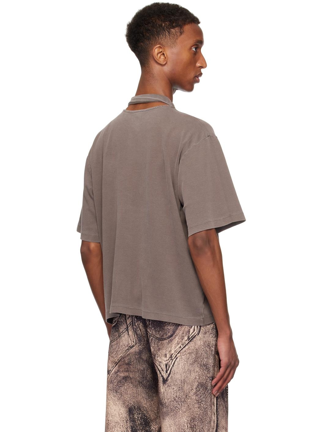 Brown Organic Cotton T-shirt - 3