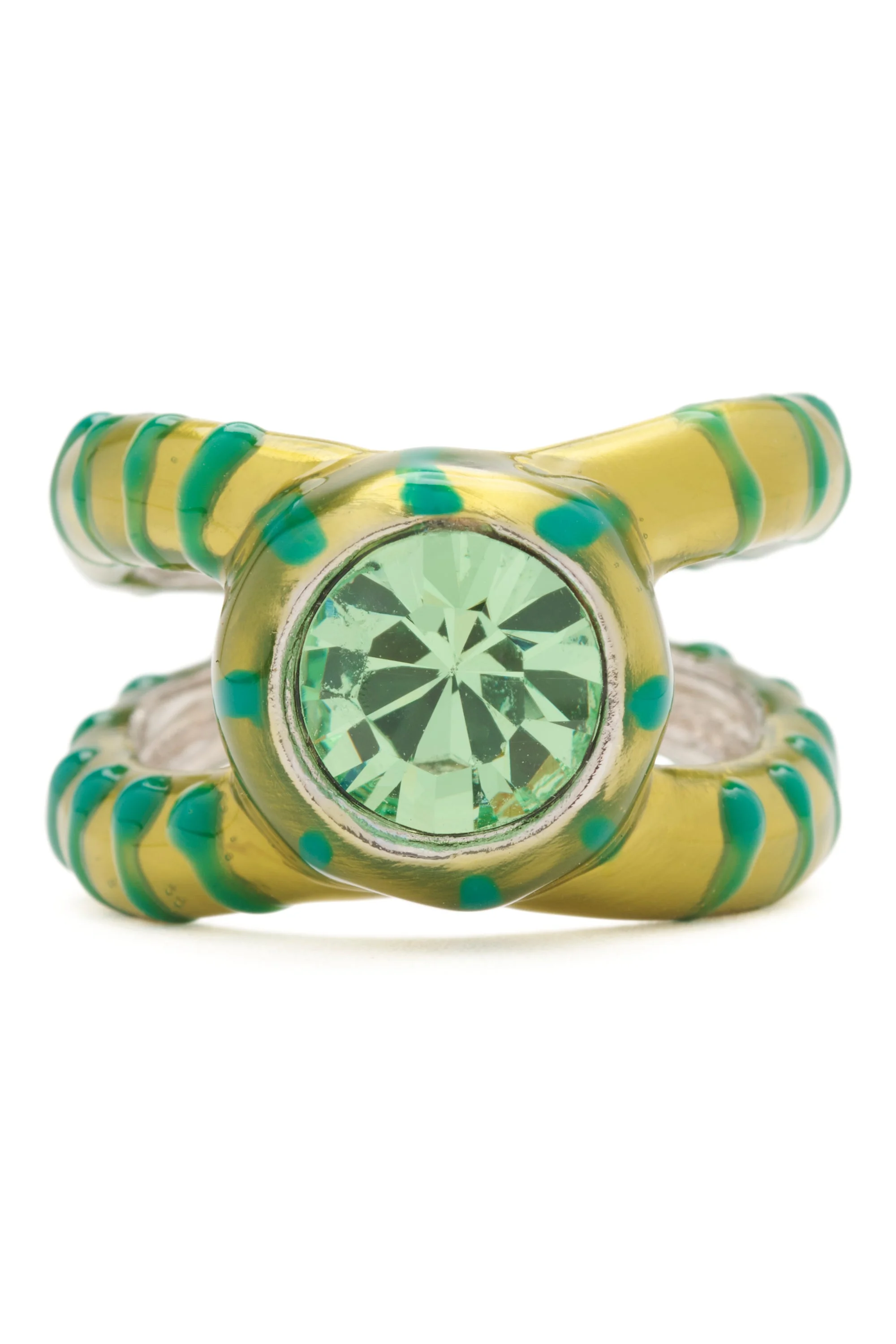 OLIVE STRIPE CULLEN RING - 1