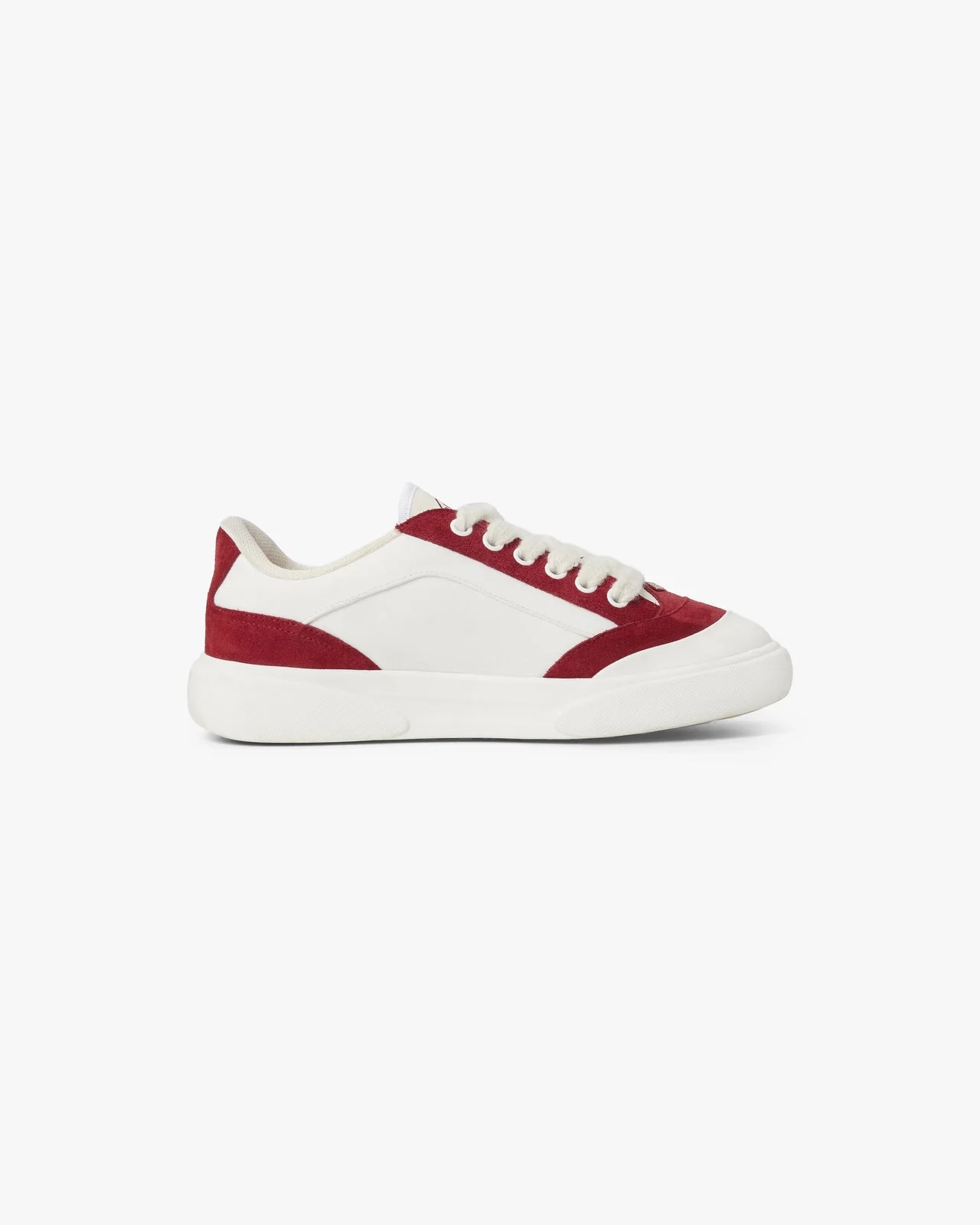 Men's White & Burgundy Del Mar Sneaker | Casablanca Paris - 1