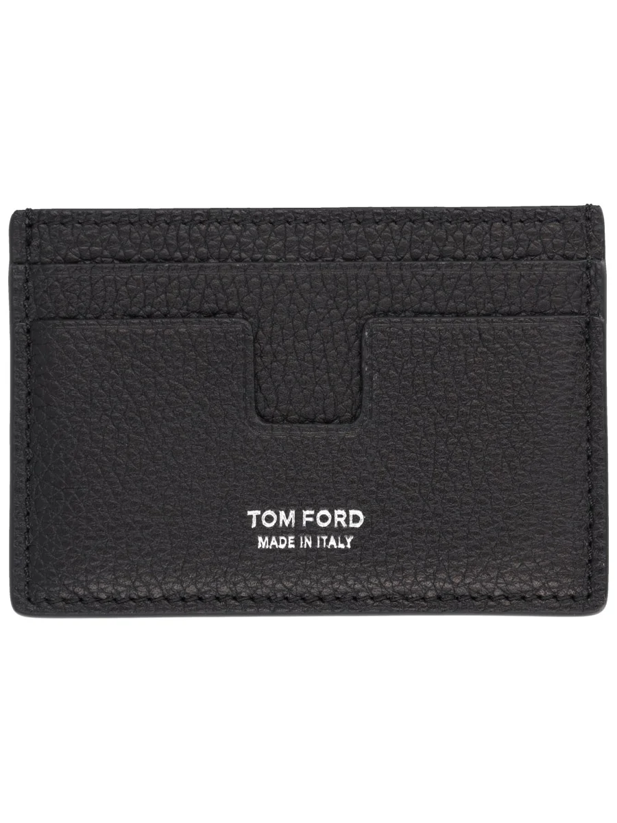 LEATHER CARD HOLDER WITH LOGO - 1