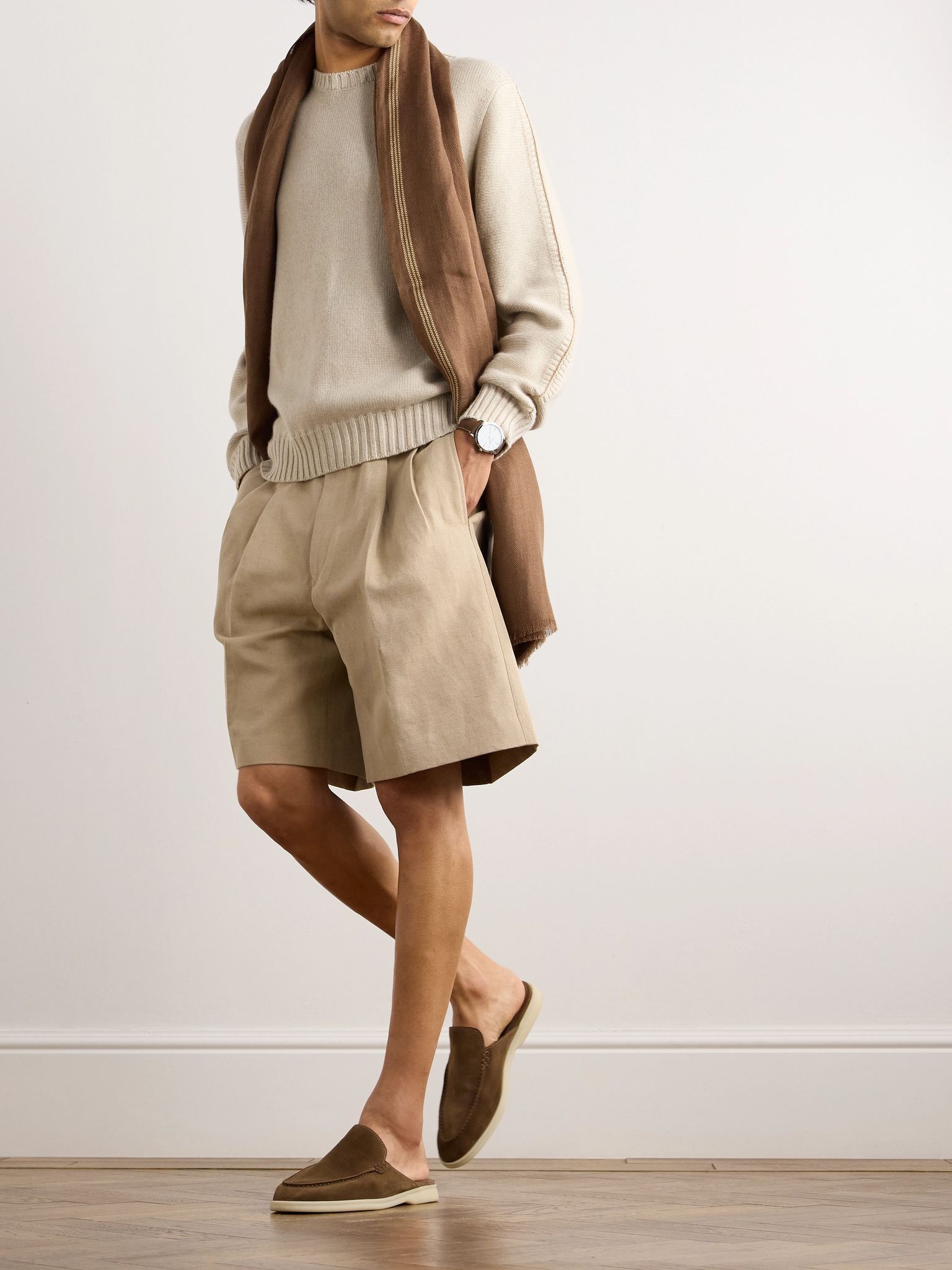 Birdseye Cashmere Sweater Beige - 2