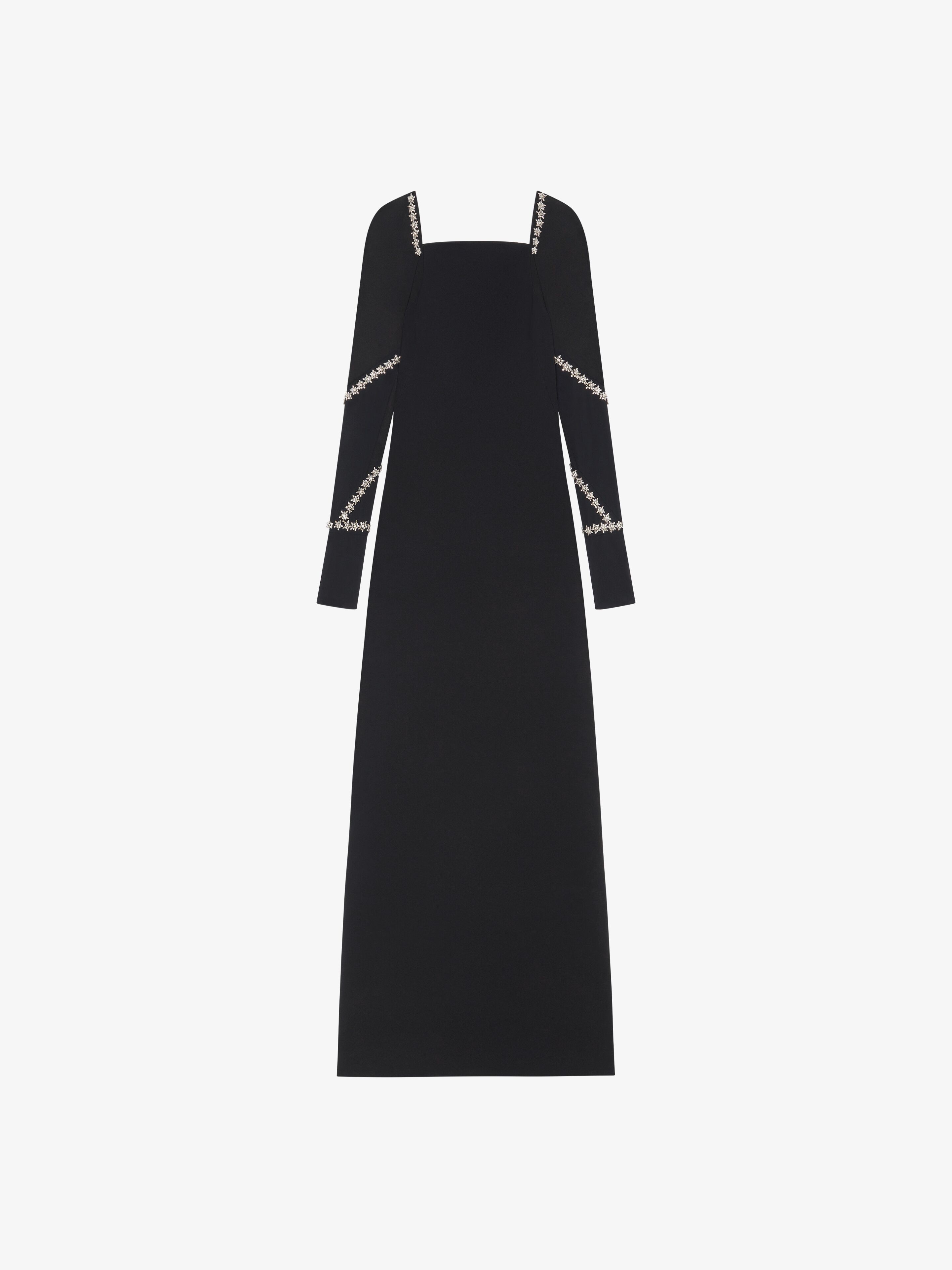 EVENING DRESS WITH CRYSTAL DETAILS - 1