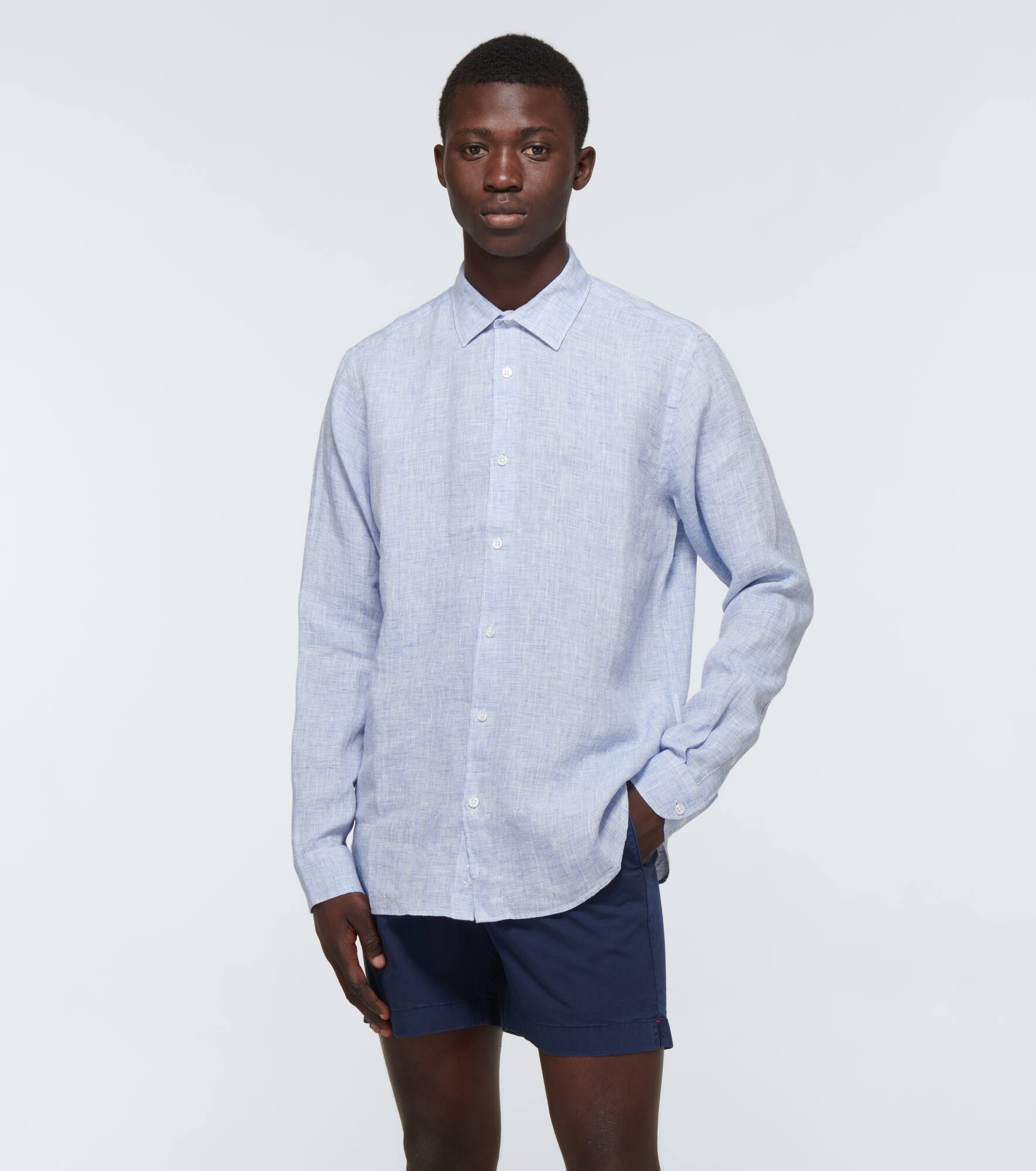 Giles linen long-sleeved shirt - 3