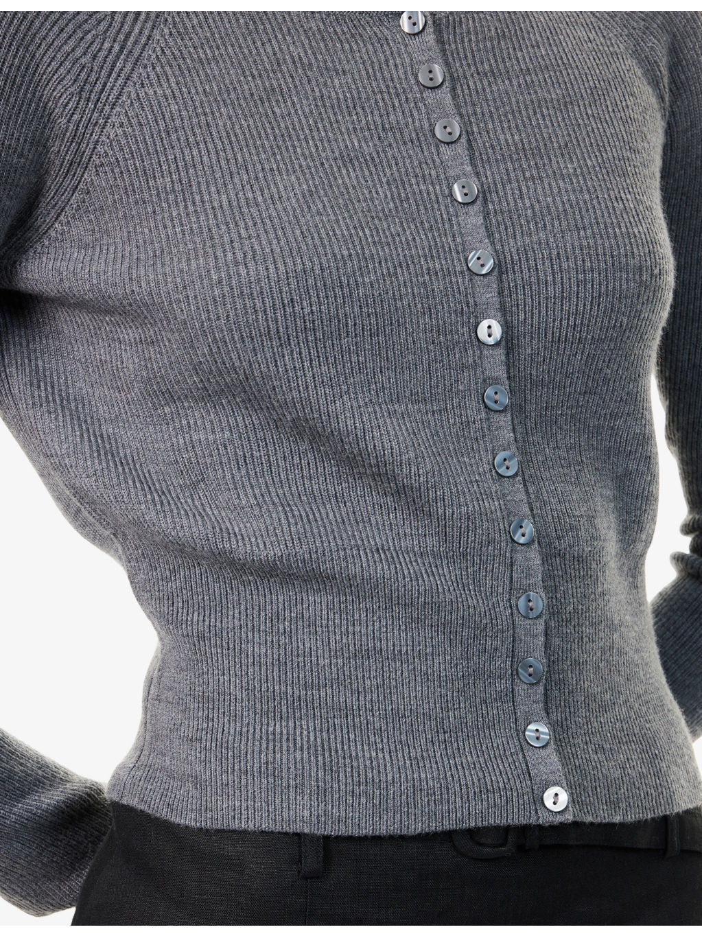 Meadow Ribbed Wool Cardigan - 5