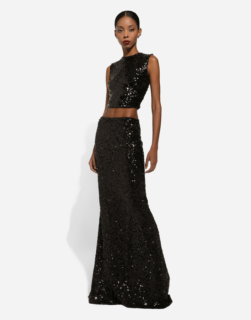 Long sequined mermaid skirt 5
