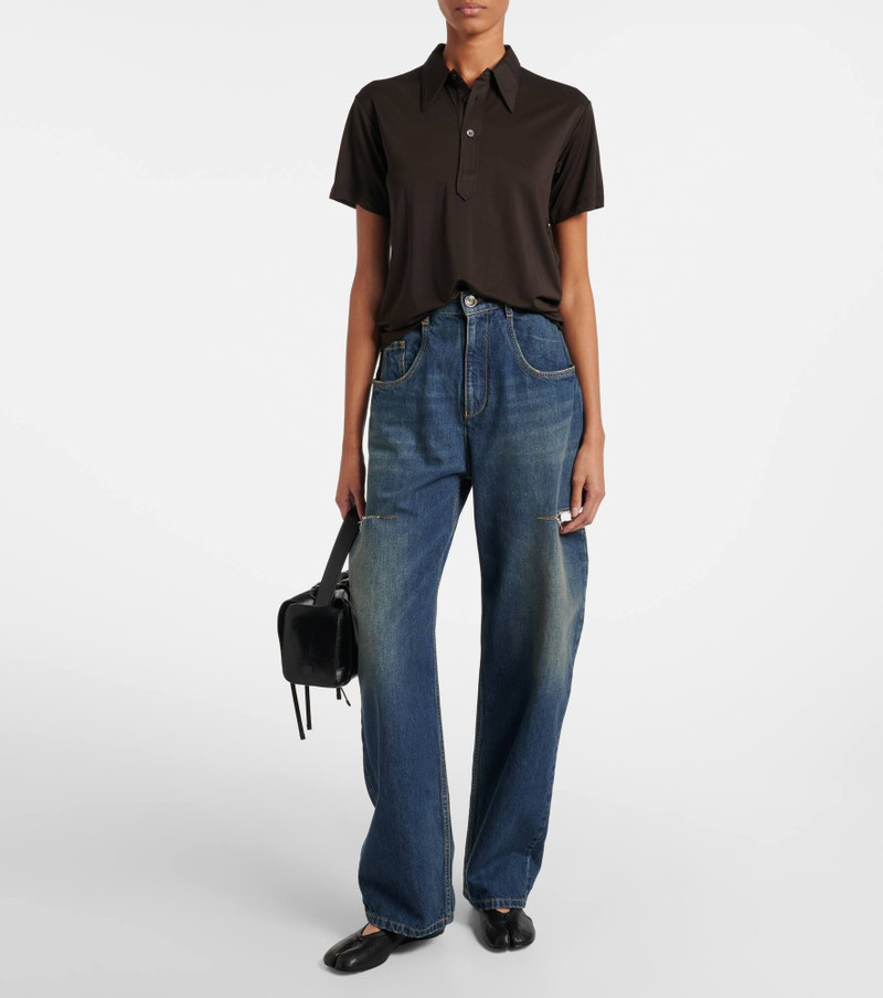 Maison Margiela Distressed barrel-leg jeans outlook