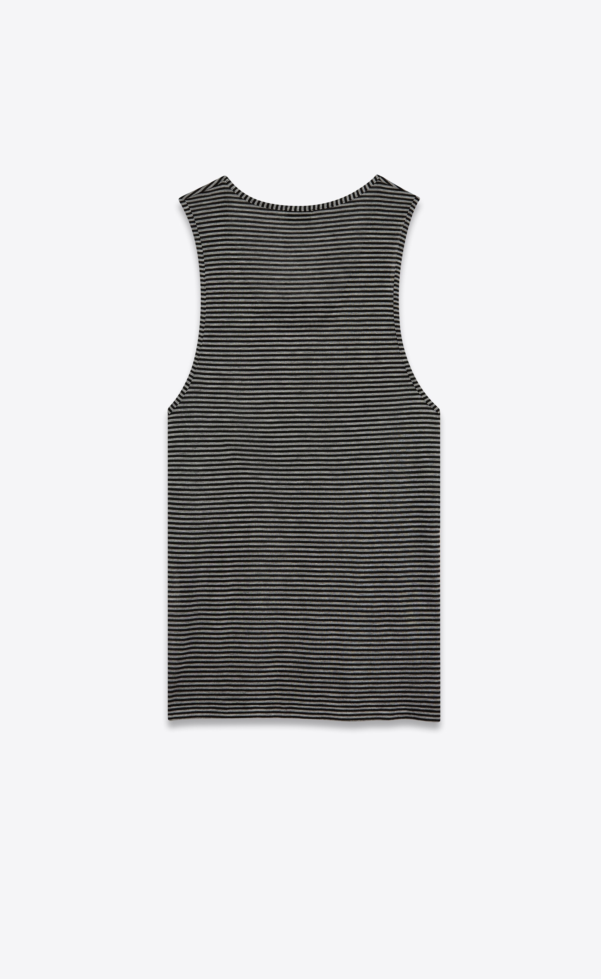 striped monogram tank top in jersey - 2