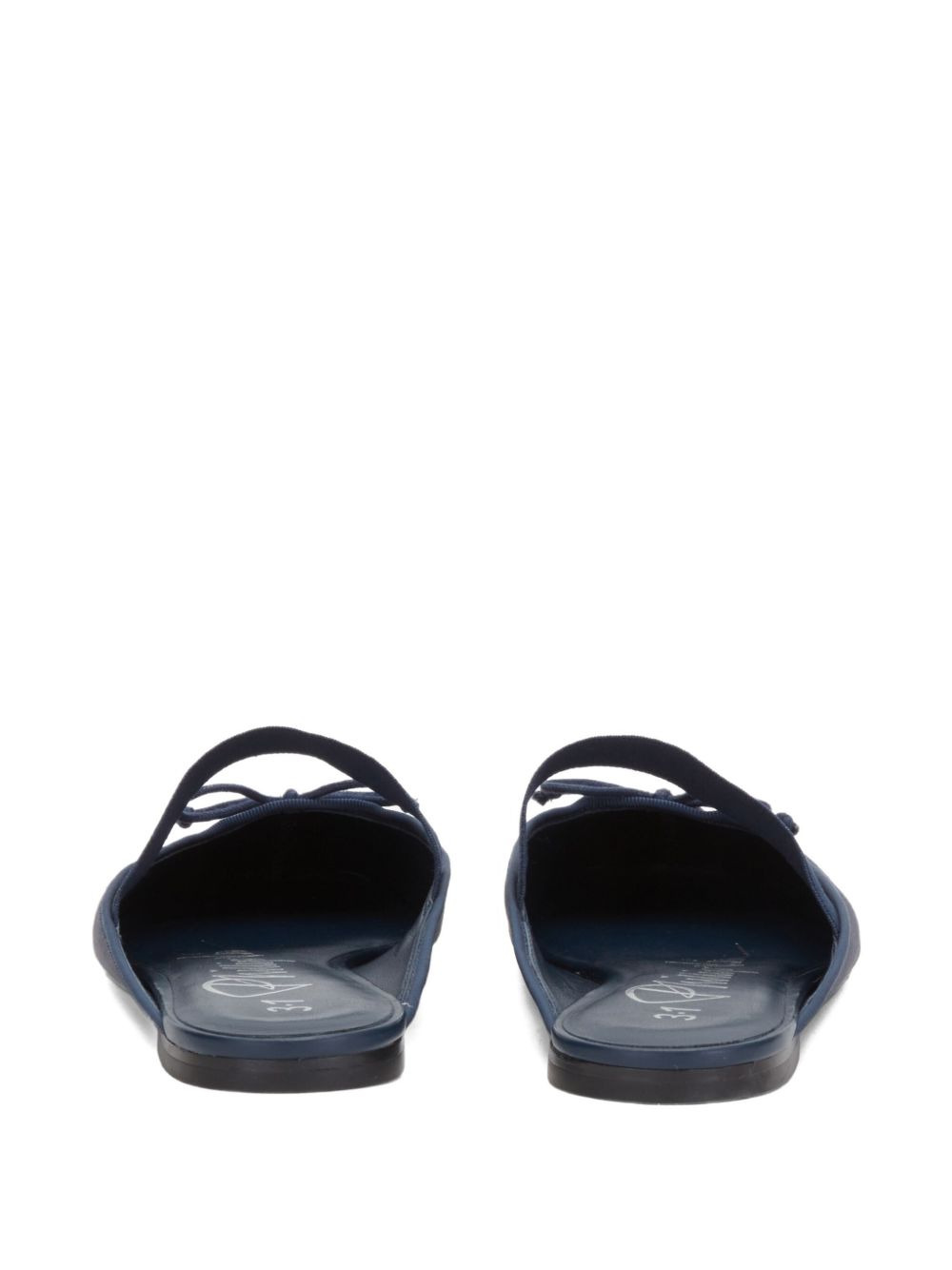 bow-detail pleated mules - 3