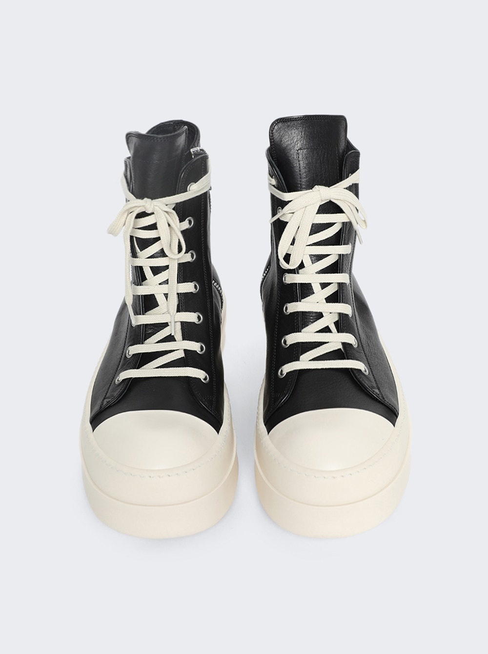 Scarpe in Pelle Mega Bumper High Top Sneakers Black / Milk - 4