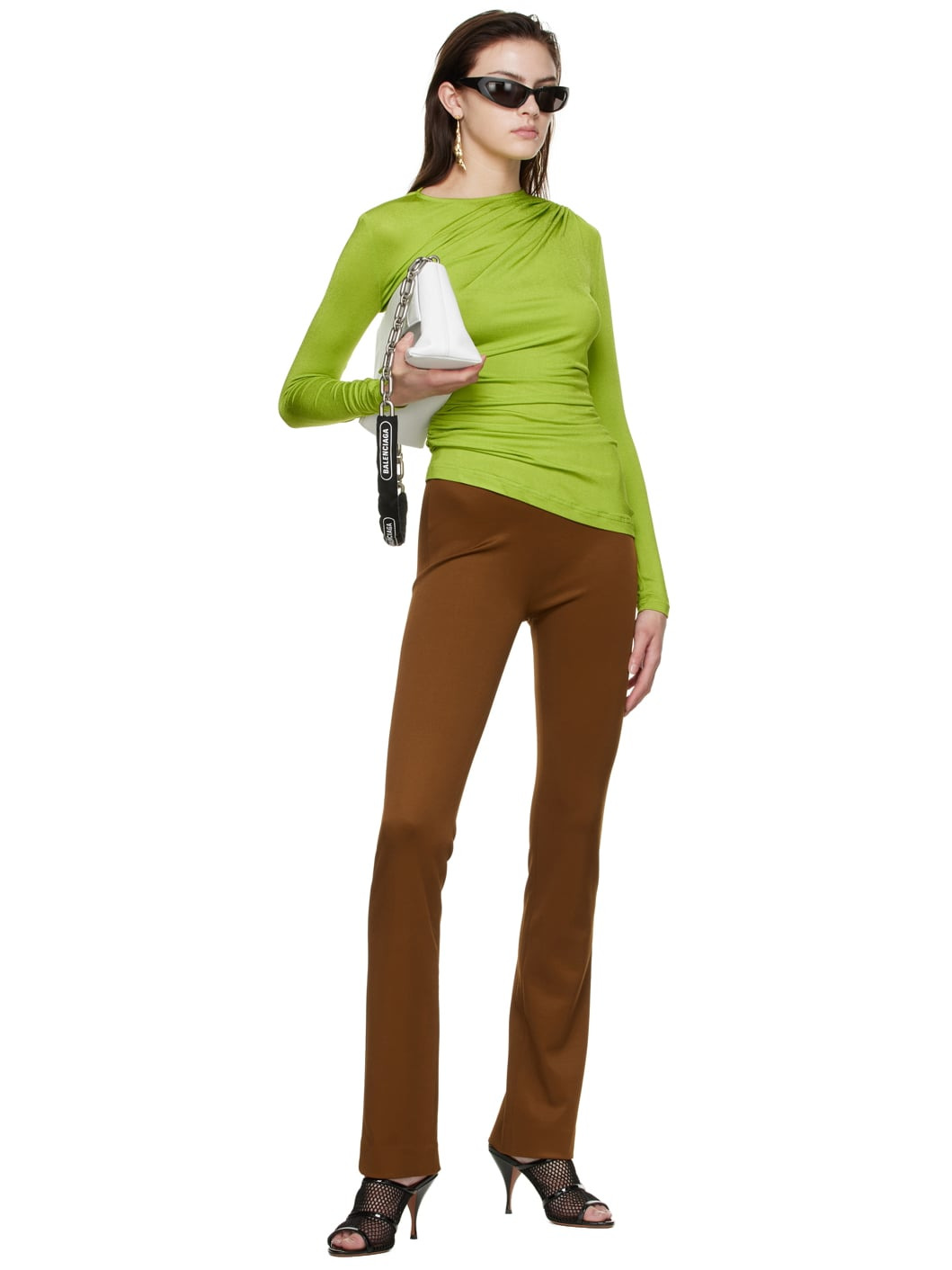 Tan Viscose Trousers - 4