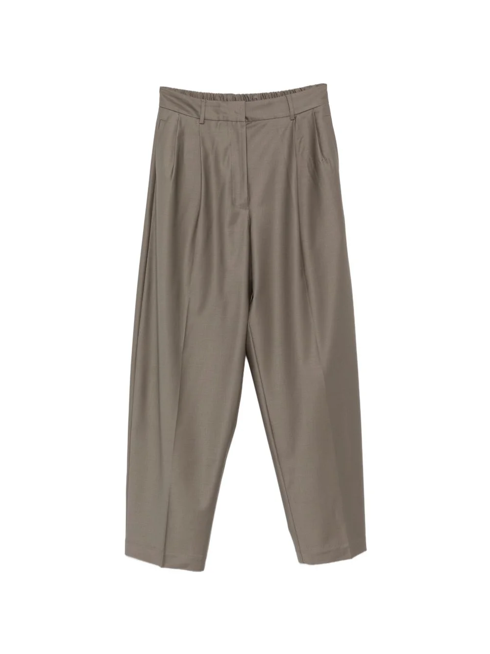 pleated virgin wool trousers - 1