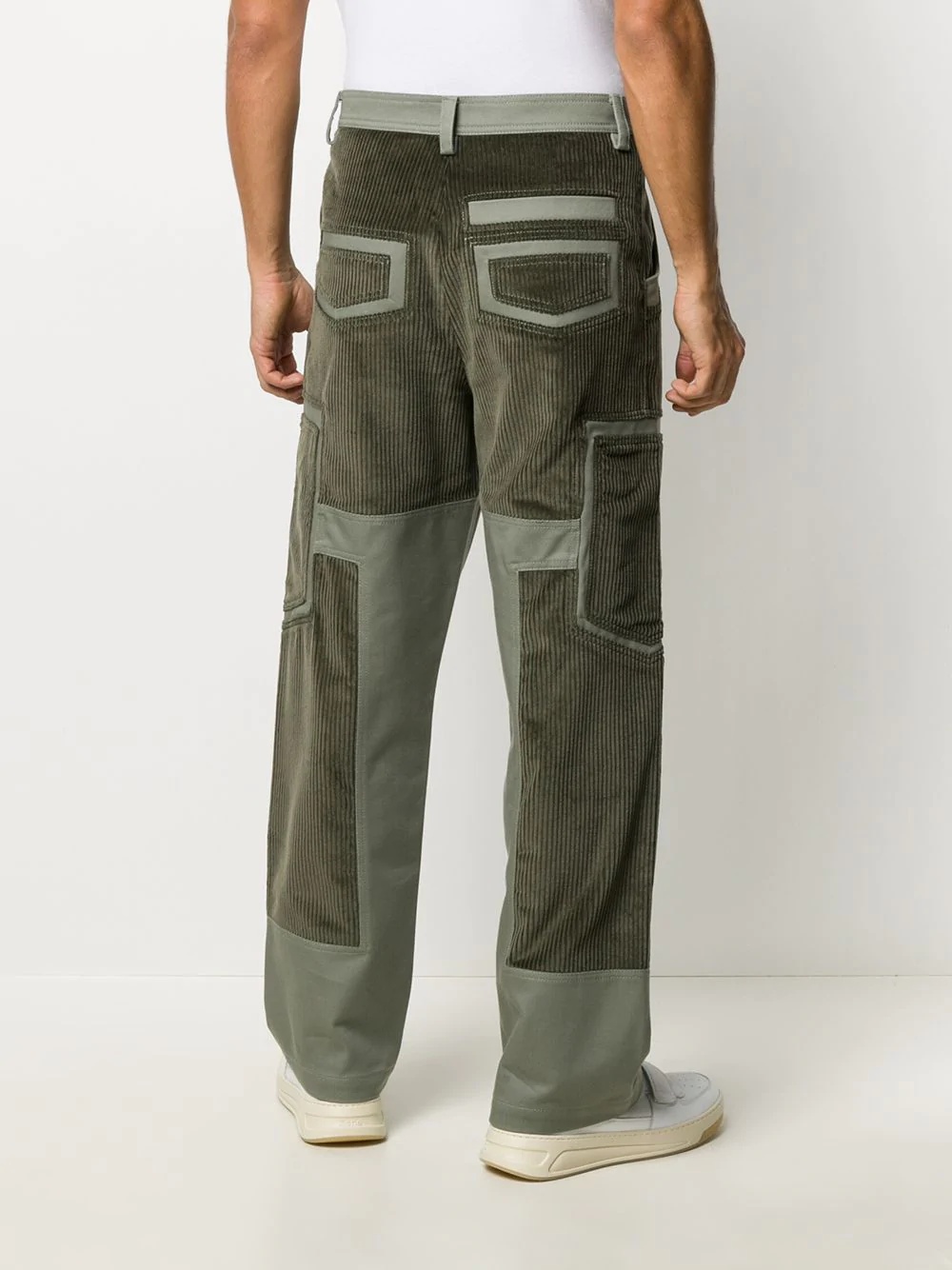 corduroy detail trousers  - 4