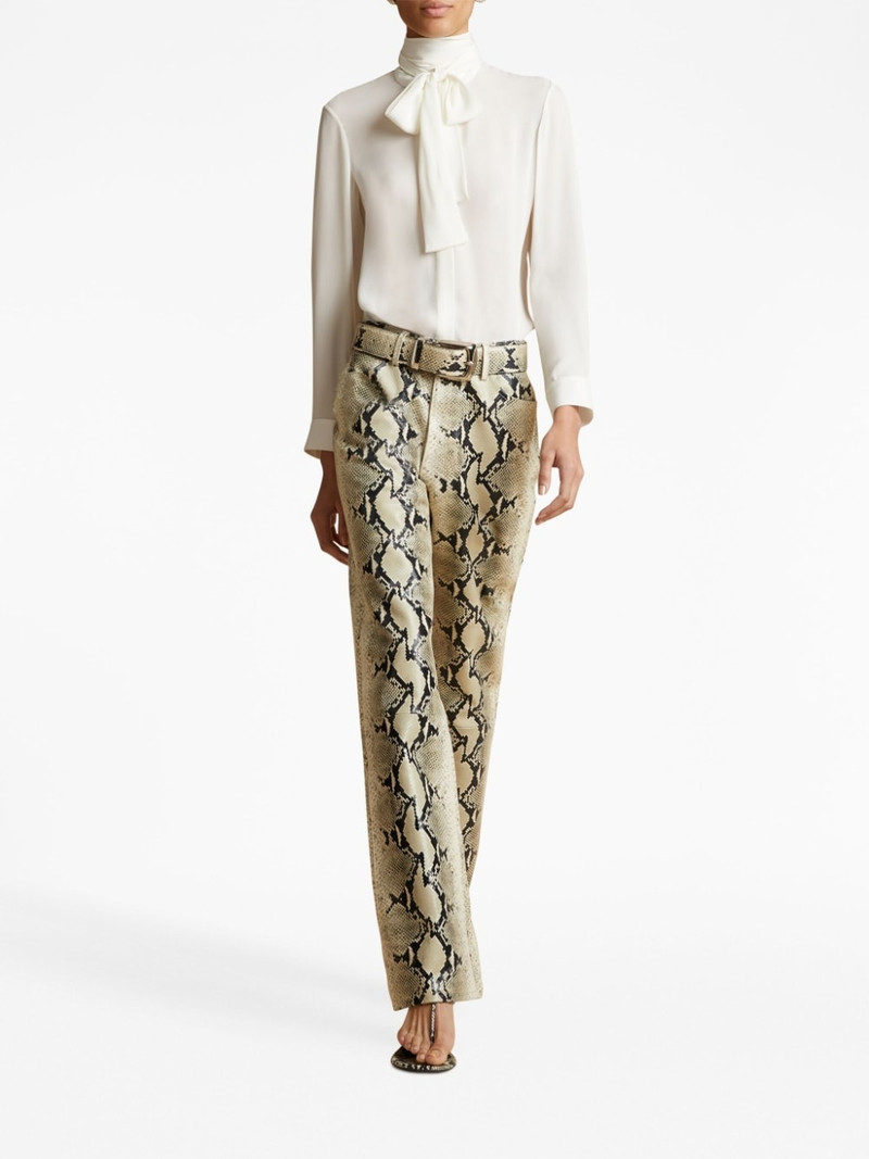 KHAITE Tash scarf-detail silk blouse outlook