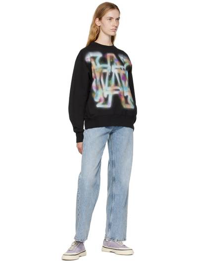 We11done Black Rainbow Symbol Sweatshirt outlook