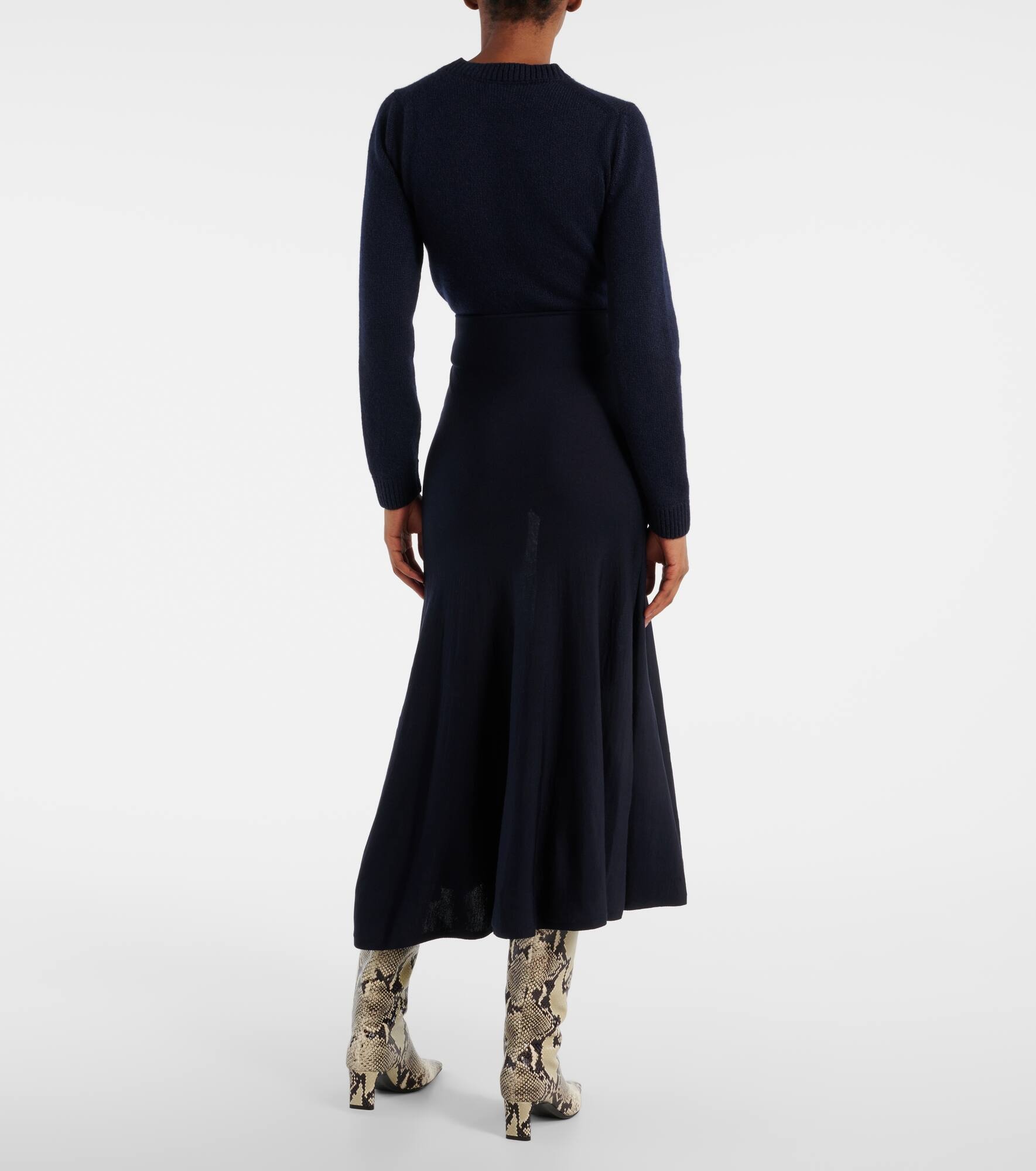 Mayu wool midi skirt - 3
