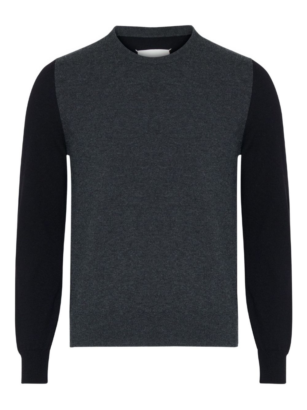 contrast-panel wool sweater - 1