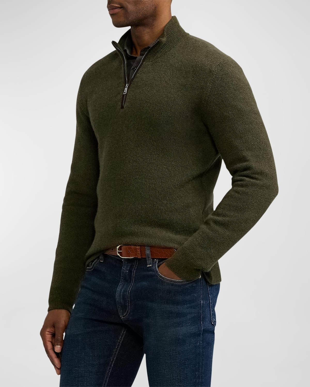 Men's Birdseye Quarter-Zip Sweater - 6