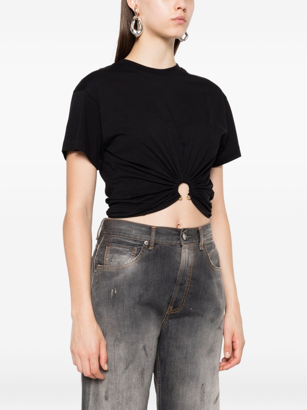 ring-detail T-shirt - 3