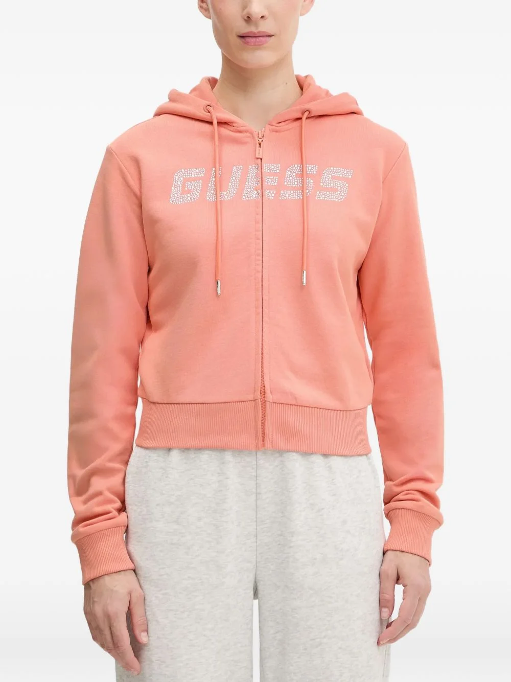 logo-embellished hoodie - 1