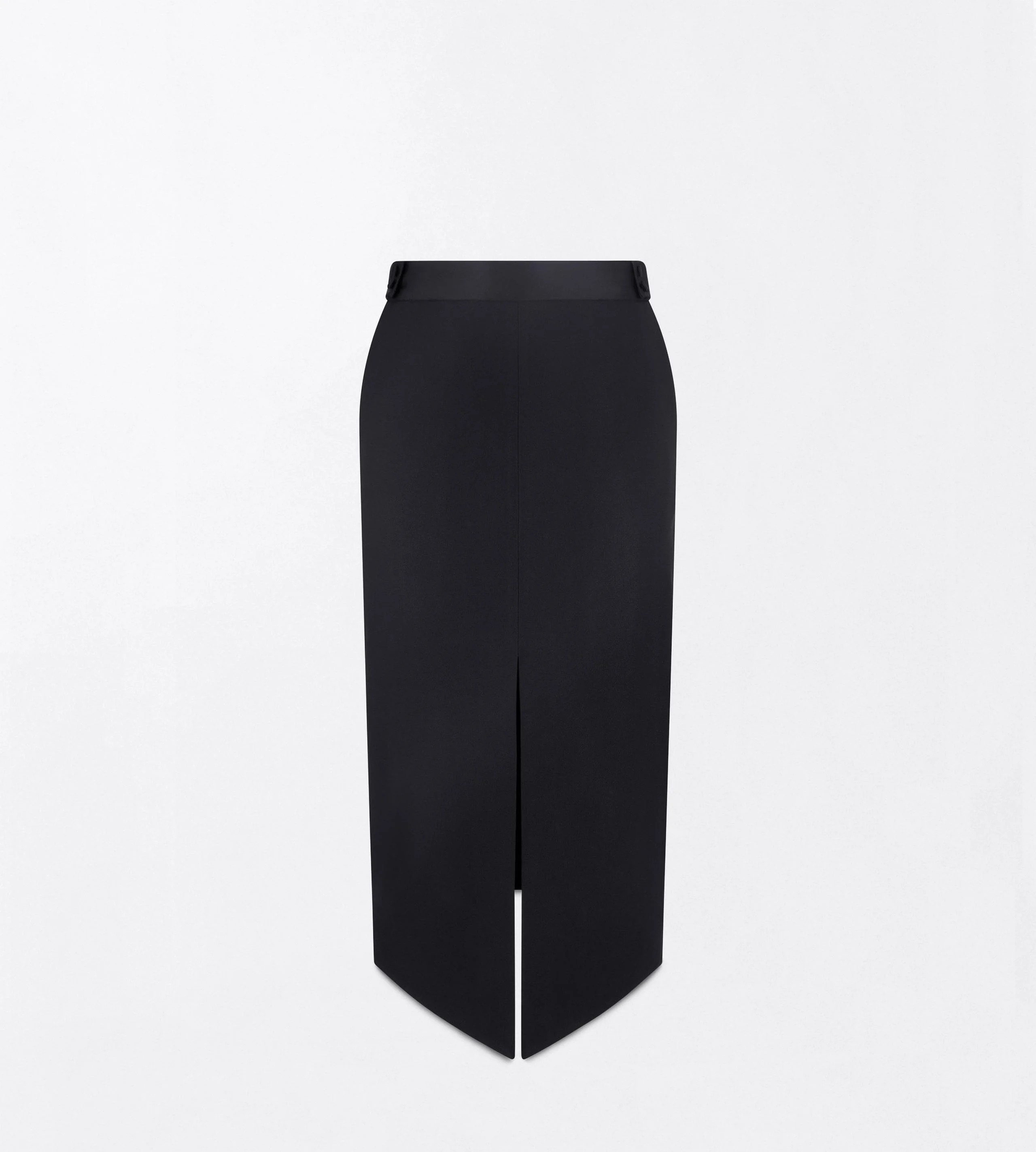 SATIN TAILORED TUXEDO PENCIL SKIRT WITH BUTTON DETAILS - 1