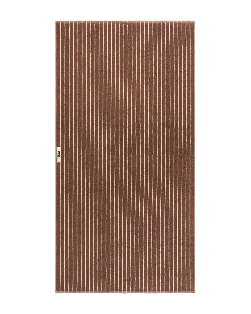 TEKLA Tekla Terry Bath Towel Rust Stripes outlook