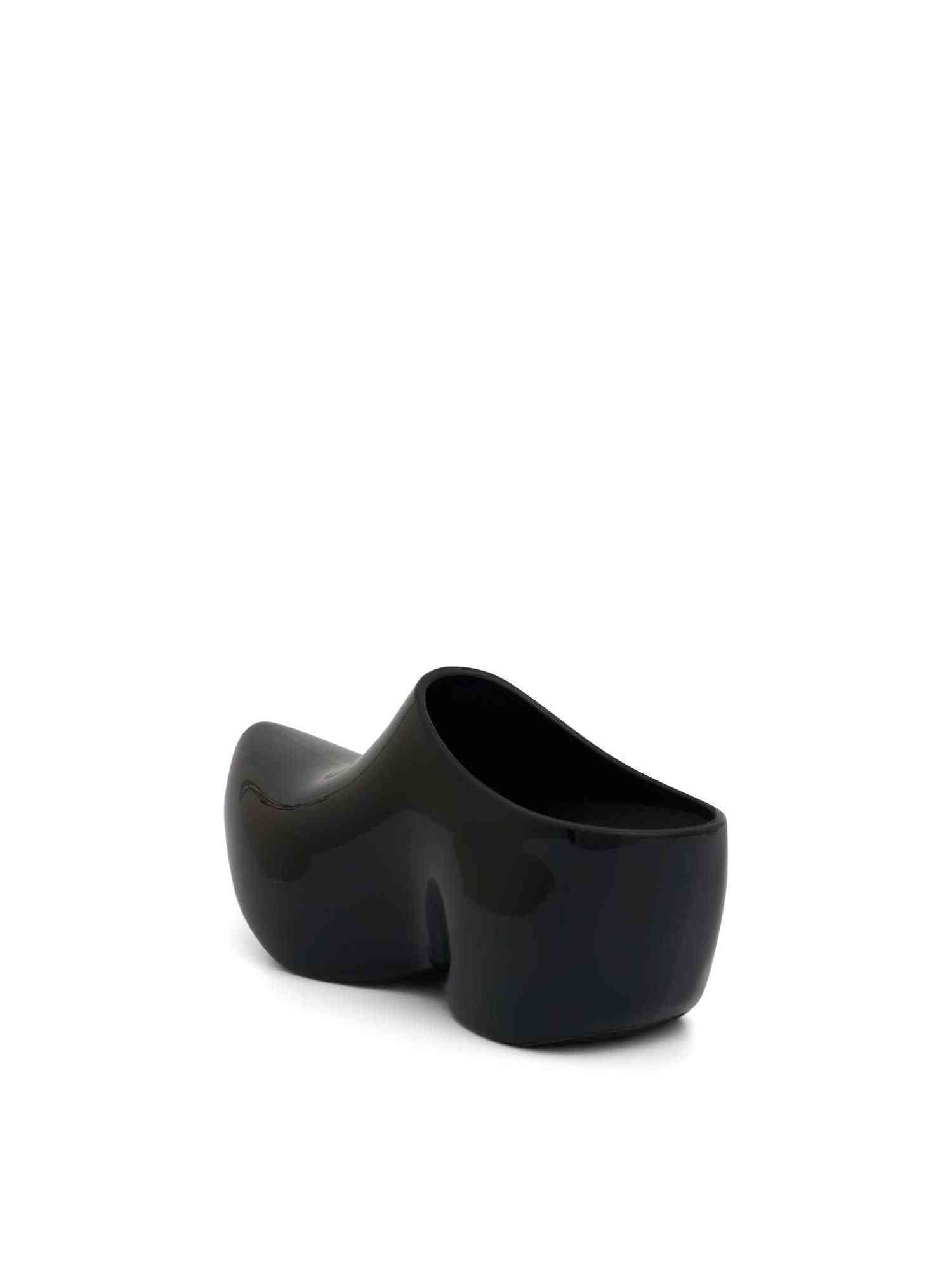 Technoclog Shinny Mule in Black - 3