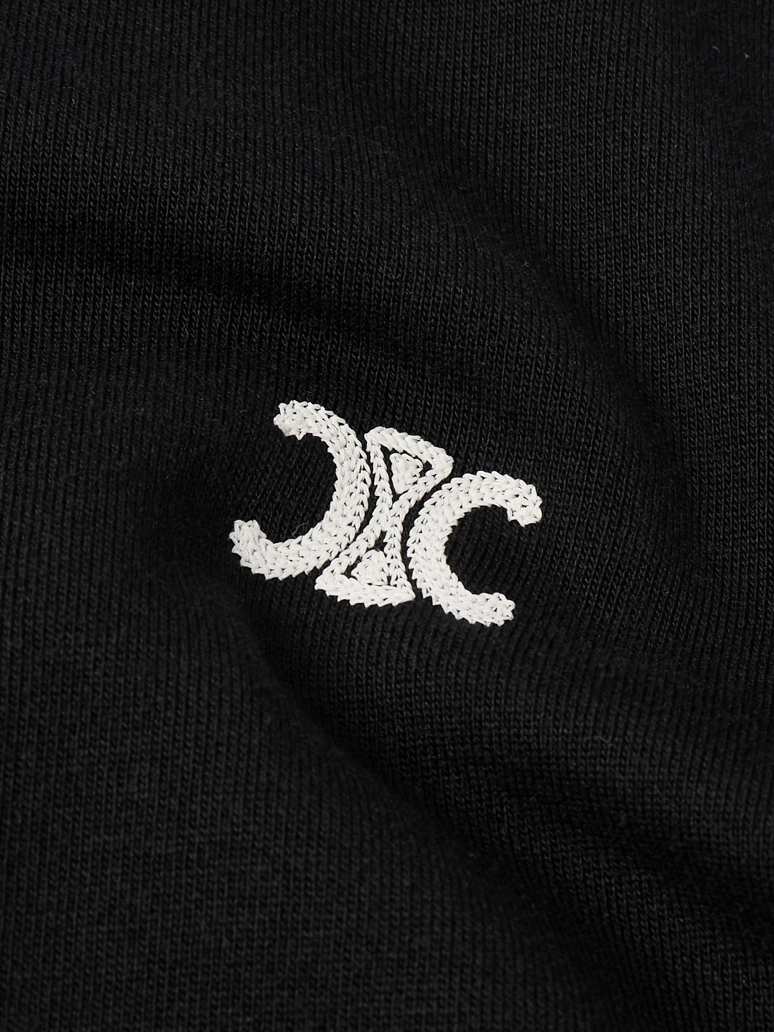 Logo-Embroidered Cotton and Cashmere-Blend Zip-Up Hoodie Black - 4