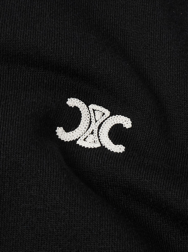 Logo-Embroidered Cotton and Cashmere-Blend Zip-Up Hoodie Black 4