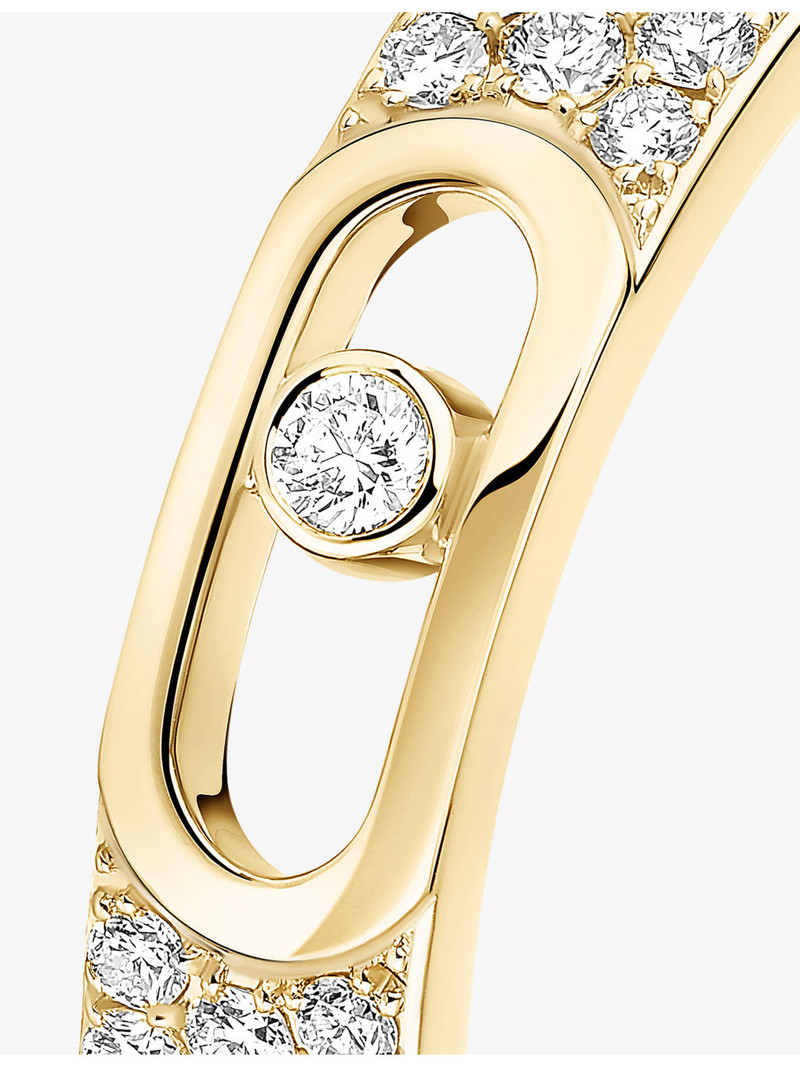 Move Joaillerie Pave 18ct Gold And 0.49ct Diamond Wedding Ring 3