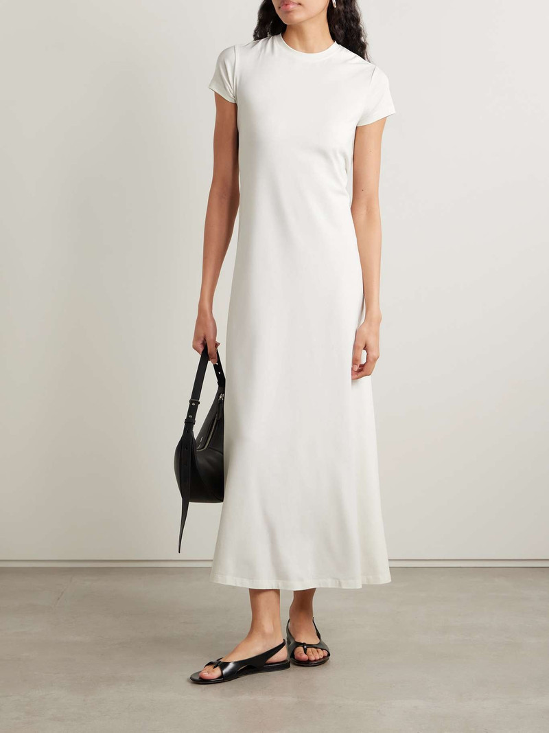 Proenza Schouler Noelle gathered cotton-blend jersey midi dress outlook
