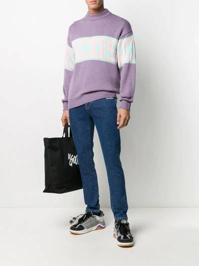 GCDS logo knit high neck jumper outlook