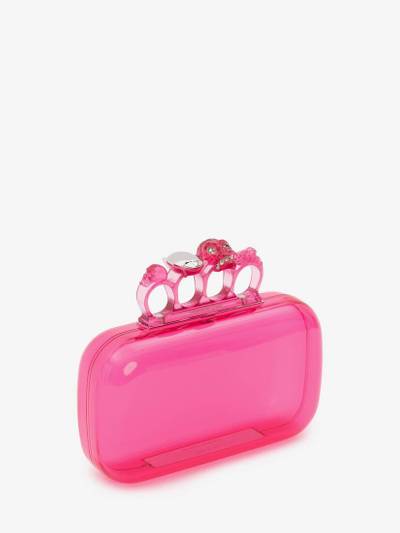 Alexander McQueen Skull Four-ring Clutch in Pink outlook