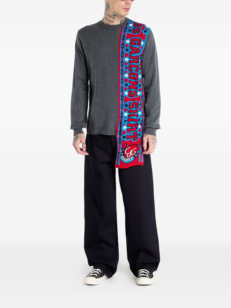 Comme des Garçons SHIRT scarf-detailed top outlook