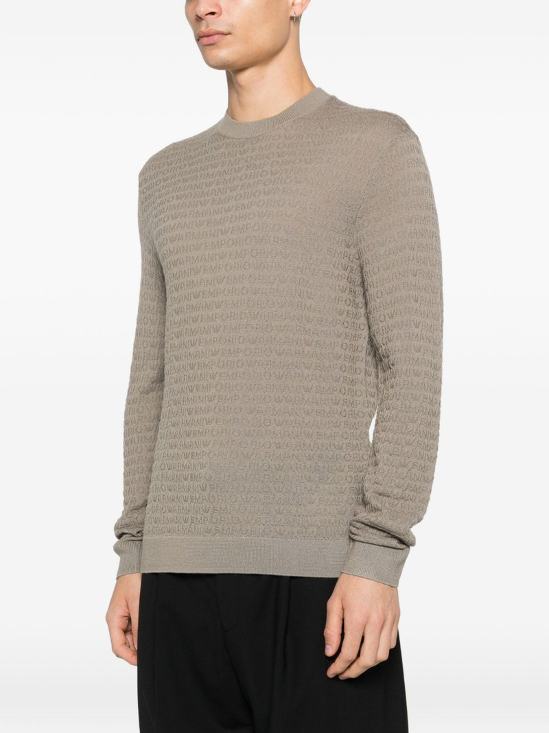 textured crew-neck sweater 3