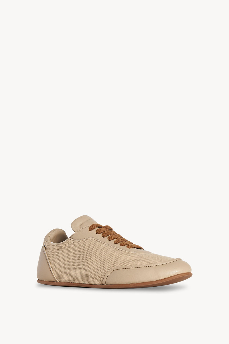 The Row Owen City Sneaker in Leather and Mesh outlook
