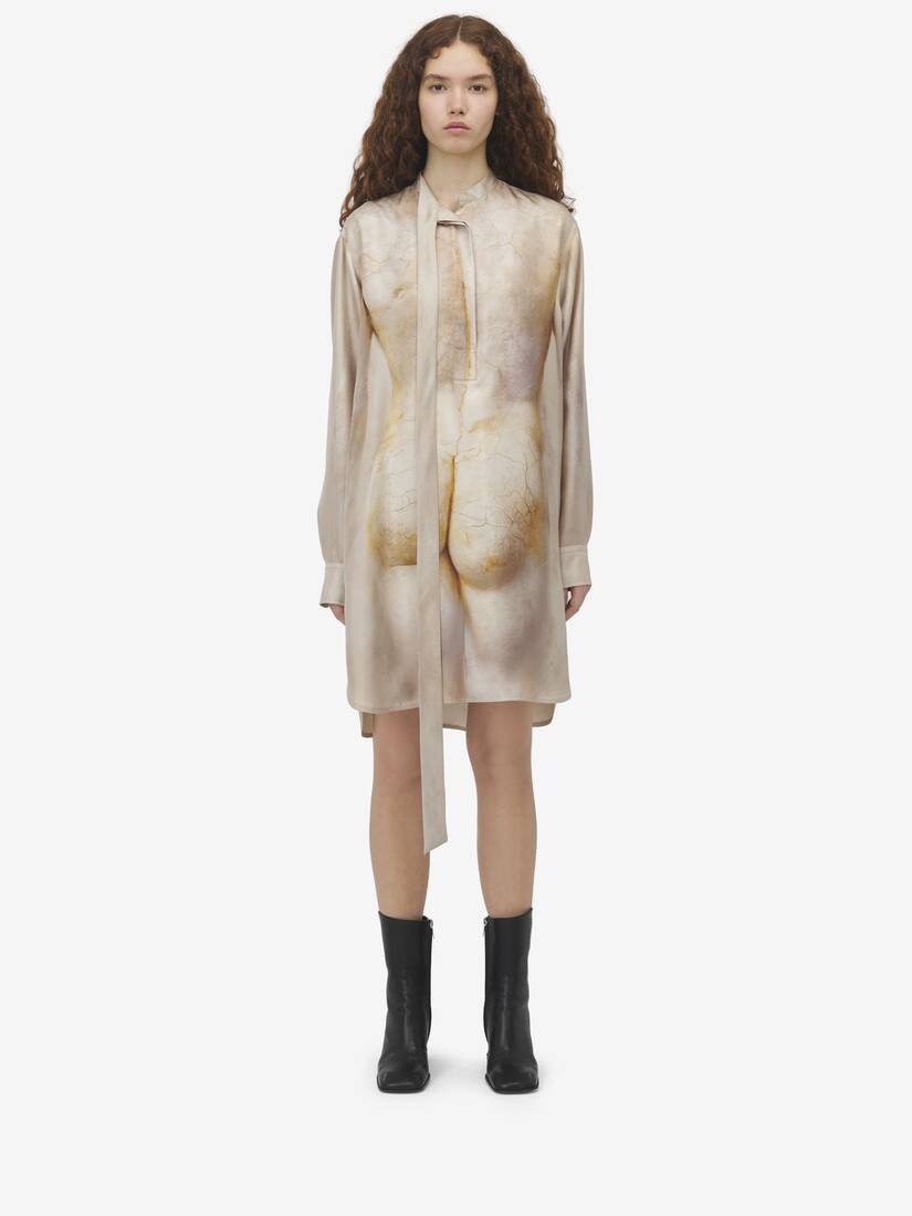 Sculpted Bum Mini Shirt Dress - 1