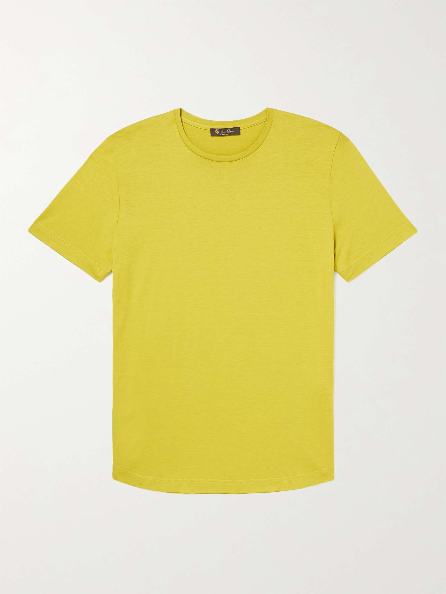 Slim-Fit Silk and Cotton-Blend Jersey T-Shirt - 1