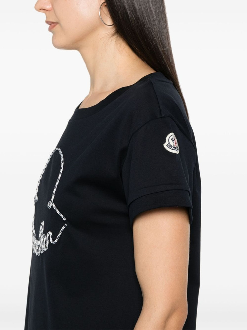 corded-logo cotton mini dress 5