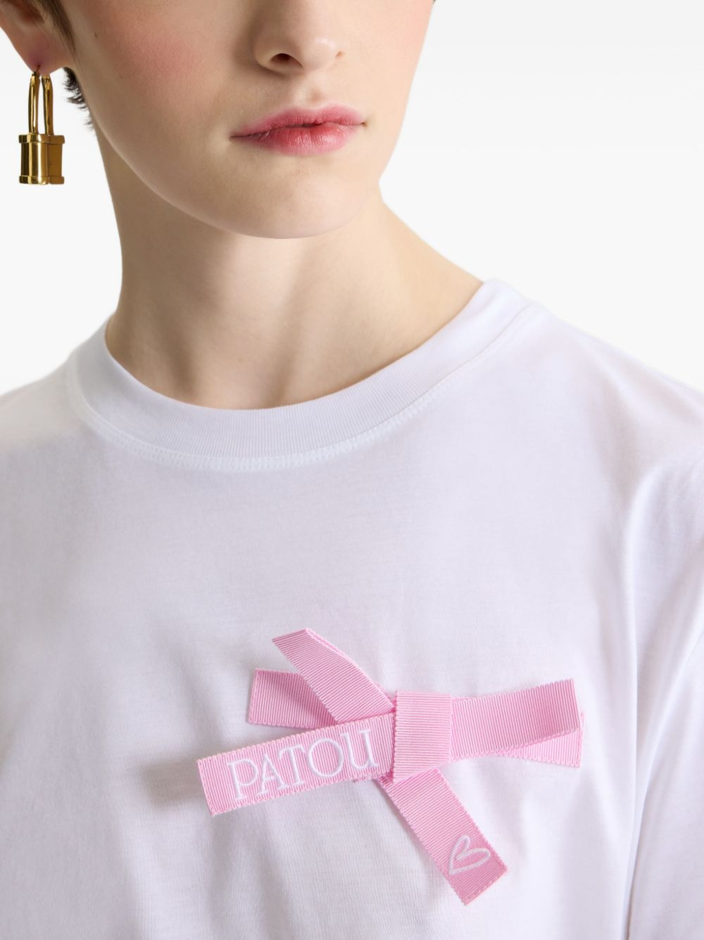 bow-embellished T-shirt - 5