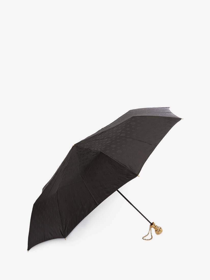 Skull Folded Umbrella in Black/gold - 2