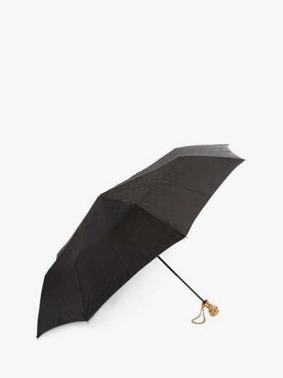 Alexander McQueen Skull Folded Umbrella in Black/gold outlook