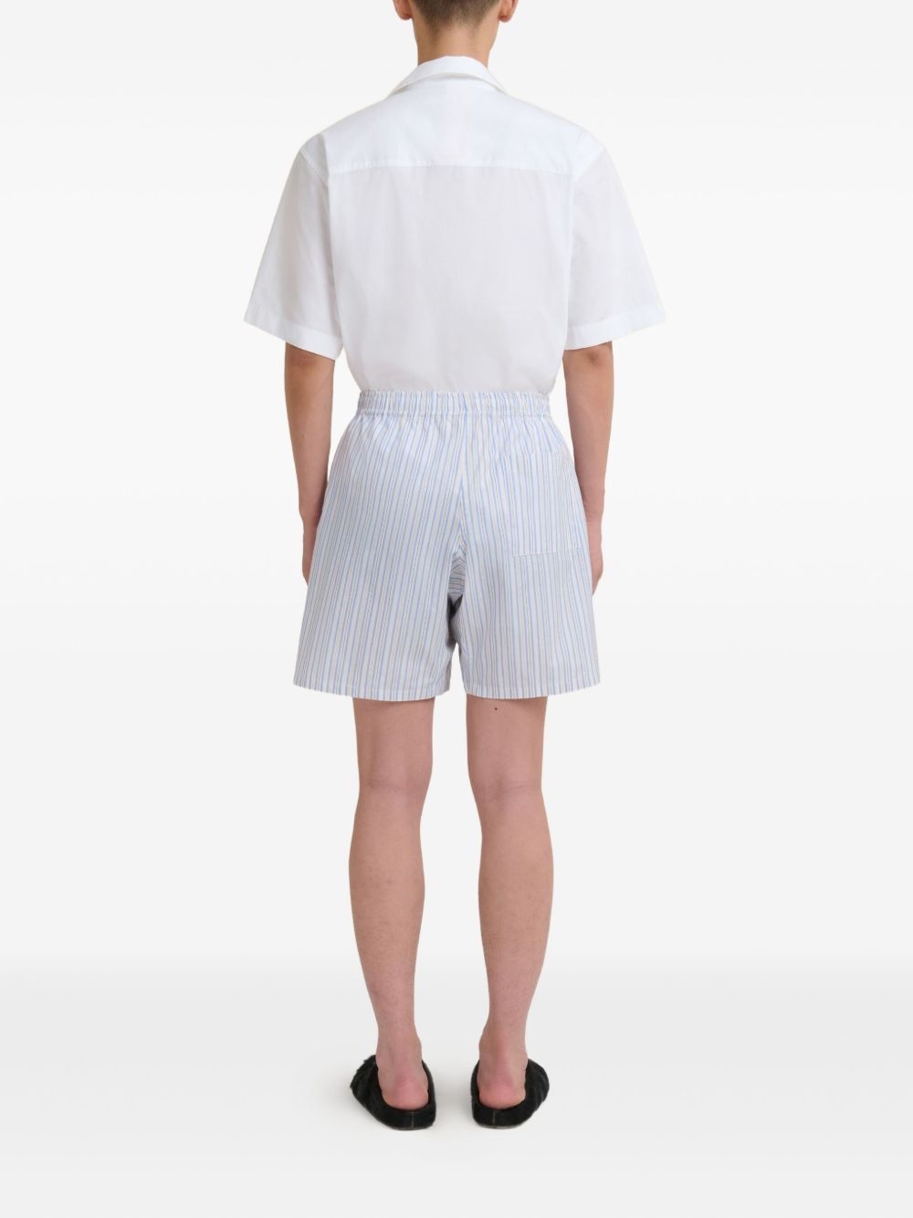 striped elasticated-waist swim shorts - 4