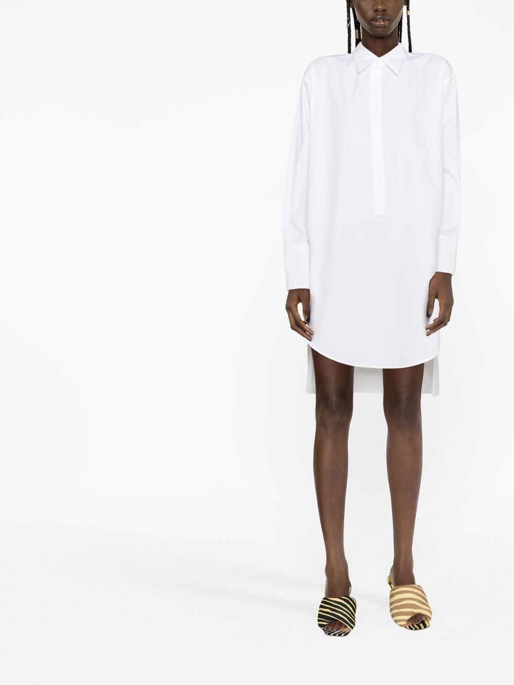 poplin long-sleeved shirt dress - 2