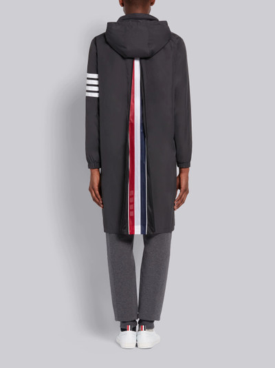 Thom Browne Charcoal Flyweight Tech Hidden Hood Zip-up 4-Bar Parka outlook