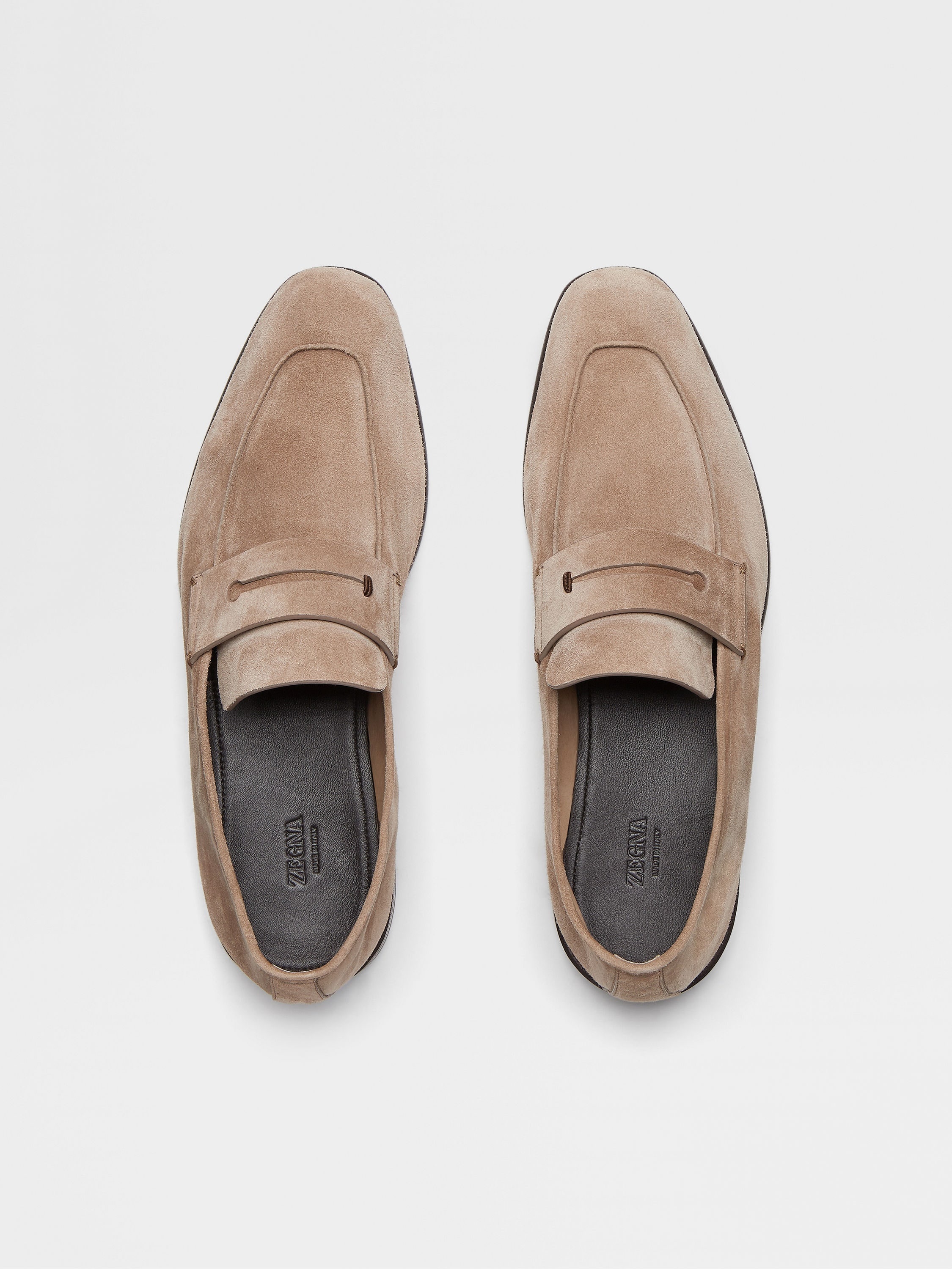 LIGHT BEIGE SUEDE L'ASOLA LOAFERS - 5